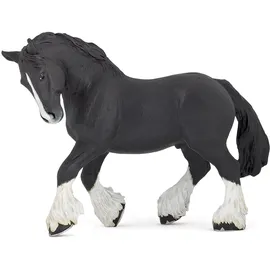 Papo Shire Hengst Spielzeugpferd 51517 schwarz/mehrfarbig