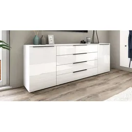 borchardt Möbel Tom 200 x 72 x 35 cm Weiß hochglanz