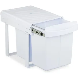 Relaxdays Einbaumülleimer 12 l Weiß