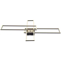 LED-Deckenleuchte Film Opal/Schwarz max. 55 Watt Deckenlampe