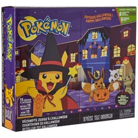 Pokémon BO37525, Pokémon Halloween Kalender 2021, Der Pokémon Halloweenkalender versüßt die Wartezeit auf die gruseligste Nacht des Jahres mit 10 exklusiven Pokémon Minifiguren und 3 Zubehör-Teilen