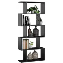 matkam Bücheregal 76,4 x 28 x 176 cm Schwarz