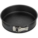 Zenker Springform 26 cm BLACK METALLIC, Backform mit Antihaftbeschichtung, runde Kuchenform mit Flachboden (Farbe: Schwarz), Menge: 1 Stück