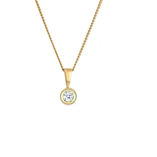 Elli DIAMONDS - Solitär Rund Kreis Diamant (0.1 .) 585 Gelbgold Ketten Damen (549.99 € / )