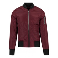 URBAN CLASSICS Bomberjacke burgundy/black S