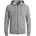 Basic Reißverschlusspullover Light Grey Melange Regular Fit 2XL