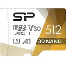 Silicon Power Superior Pro microSDXC 512 GB, U3, UHS-I Speicherkarte, Mehrfarbig