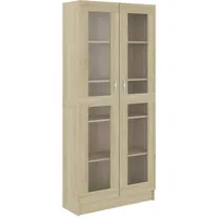 vidaXL Vitrinenschrank 82,5 x 30,5 x 185,5 cm Braun