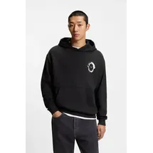 Hugo Hoodie Regular Fit, Kängurutasche, Rückendruck schwarz M (48)