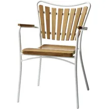 Cinas Gartenstuhl Ellen 58,5 x 56,5 x 78 cm weiß 2 St.