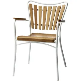 Cinas Gartenstuhl Ellen 58,5 x 56,5 x 78 cm weiß 2 St.