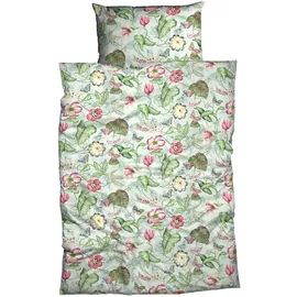 Traumschlaf Belli Fiori Floral Grün 135 x 200 cm + 80 x 80 cm