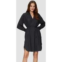 s.Oliver Hemdblusenkleid Mini Strukturmuster Blau 42