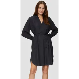 s.Oliver Hemdblusenkleid Mini Strukturmuster Blau 42