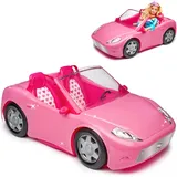 Puppen Auto - Cabrio - pink - für 2 Puppen - kompatibel + passend für Barbie Puppen - Steffi - LOL Surprise ideal für 29 cm Spielzeug Puppe - aus Kunststoff..