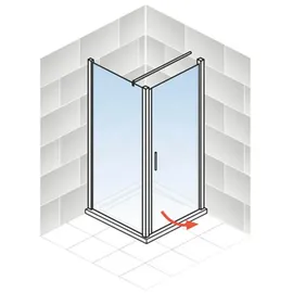 Schulte Alexa Style 2.0 Eckdusche mit Drehtür 80 x 80 cm inkl. Duschwanne EP32150450150026