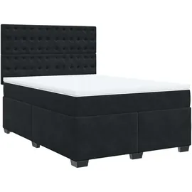 vidaXL Boxspringbett 140 x 200 cm Schwarz