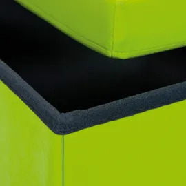 Interlink Sitzhocker Faltbox Kunstleder 38 x 38 x 38 cm Grün