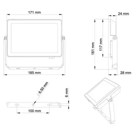Philips Außenstrahler Metall 2,8 cm inkl. Bewegungsmelder schwarz
