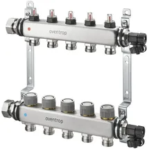OVENTROP Multidis SFQ Edelstahlverteiler mit Durchflussindikator 5 Heizkreise