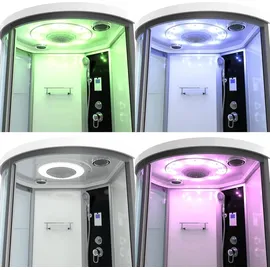 AcquaVapore Kombination Badewanne Dusche K55-R01 Duschtempel 100x170 cm