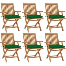 vidaXL Gartenstuhl klappbar 6 St. 6 x 6 x 6 cm grün