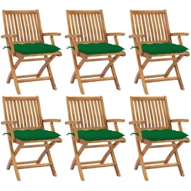vidaXL Gartenstuhl klappbar 6 St. 6 x 6 x 6 cm grün