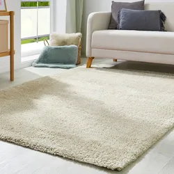 Hochflor-Teppich MY HOME "Canberra", beige, B:80cm H:40mm L:150cm, Polypropylen (PP), Teppiche, Uni Farben, weich & kuschelig, Wohnzimmer, Schlafzimmer