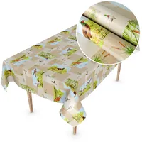 ANRO Wachstuchtischdecke Wachstuch Tischdecke abwaschbar Wachstischdecke Plastik-Tischdecken Glatt 180x140cm