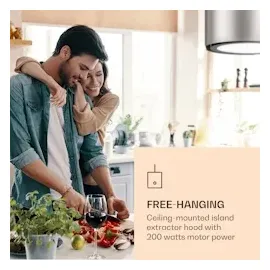 Klarstein Skyfall Smart Inselhaube 45 cm silber