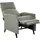 Beliani Fernsehsessel SELVIK Stoff 69 x 103 x 69 cm Hellgrün mit Fußstütze