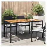 vidaXL Gartentisch 150 x 90 x 75 cm Schwarz