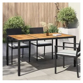 vidaXL Gartentisch 150 x 90 x 75 cm Schwarz