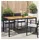 vidaXL Gartentisch 150 x 90 x 75 cm Schwarz