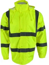 safestyle® Warnschutz-Regenjacke ONNO mit Kapuze, gelb 23526 , 1 Stück, Größe: 3XL
