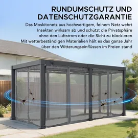 Sunjoy Netz für Matterhorn Multi-Pergola 306 x 406 cm Grau