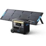 Anker SOLIX F2000 tragbare Powerstation, PowerHouse 767, Solargenerator 2048Wh mit 1 x 200W Solarpanel, Powerstation mit LiFePO4 Akku, 3 x 230V AC Steckdose 2300W Max für Camping, Wohnmobil