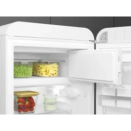 Smeg FAB10RWH6 Retro-Kühlschrank (122 l, 970 mm hoch, Weiß)