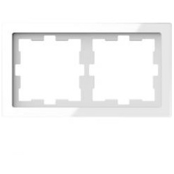 Merten D-Life Glas Rahmen, 2fach, Kristallweiß