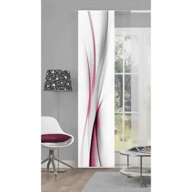 HOME WOHNIDEEN Home Fashion Schiebevorhang, Rot, 245 x 60 cm