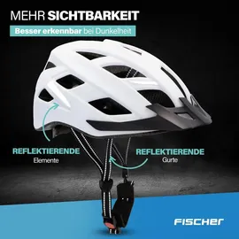 Fischer Fahrradhelm Urban Plus Atlanta S/M weiß schwarz