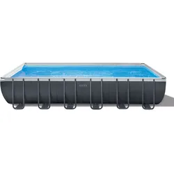 Pool - Intex - Ultra XTR-Rahmen - Pool mit Filterpumpe dunkelgrau|WEISS No Size