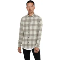 Only & Sons Herren Freizeithemd ONSGUDMUND LS CHECKED SHIRT Antique Weiß 22007112 Knopfleiste S