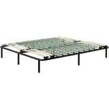 i-flair Metallbett Tellerlattenrost 140x200 cm auf Füßen, Gästebett Ergo IF56 mit Tellerfedern und Stauraum - für alle Matratzen und Betten geeignet