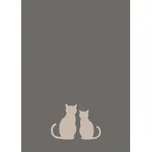 Ross Geschirrtuch KATZENDUETT (BL 50x70 cm) - grau - BL 50x70 cm