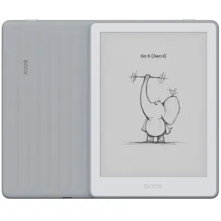 Onyx BOOX Go 6 (Gen II), 15,2 cm (6"), E Paper, 1448 x 1072 Pixel, PDF, DjVu, CBR, CBZ, EPUB, EPUB3, AZW3, MOBI, TXT, DOC, DOCX, FB2, CHM, RTF, HTM...