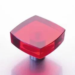 Möbelknopf 30mm, kristall rot klar