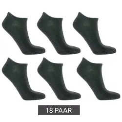 18 Paar TASTIQ Sneaker-Socken schlichte Baumwoll-Socken in Geschenkbox Sport-Socken Grau - 35-38