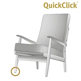 QuickClick WAGNER QuickClick® Kunststoffgleiter Möbelgleiter Stuhlgleiter Ersatz - 8er-Set Ersatzgleiter austauschbar ersetzbar - Kunststoff HYPER - Durchmesser Ø 40 mm - für Basis Ø 40 mm -Made in DE - 15833700