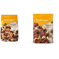 Seeberger Studentenfutter: Klassische Nuss-Frucht-Mischung aus Haselnusskernen 1x1kg & Schoko-Mix, Einzigartige Schokoladen-Mischung mit Pekannüssen 1x150g